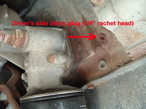 driver's side block plug