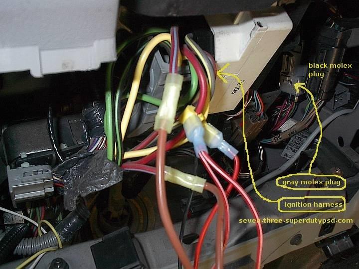 ignition wire harness and molex plug wire locations